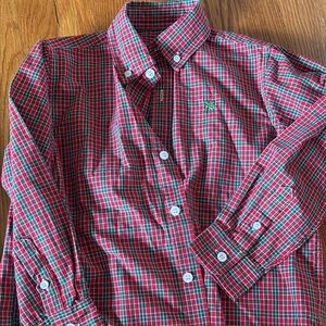 Red and Green Plaid Button-Up Shirt-J Bailey